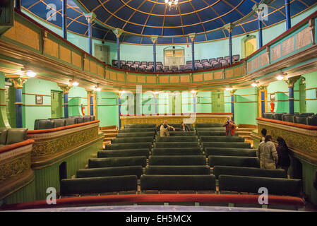 Interior of the Victorian Gaiety Theatre in Shimla, Himachal Pradesh, India Stock Photo