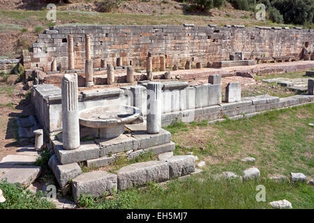 Arsinoe Fountain House in Ancient Messene (Messini), The Pelonnese, Greece Stock Photo