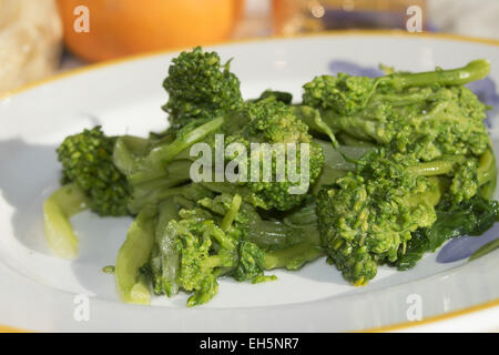 traditional dish of Apuleia: stewed turnip greens Stock Photo