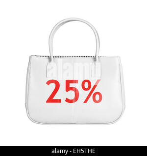 Twenty five percent sale bag. Design element isolated on white background with clipping path Stock Photo