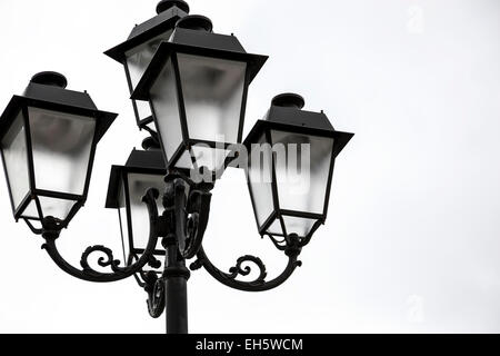 Old style street lamps in Vilnius, Lithuania Stock Photo