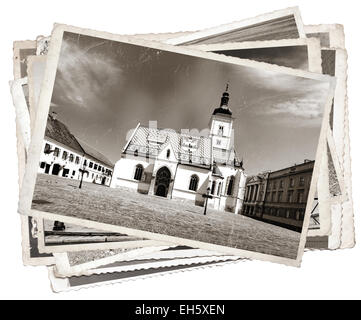 St. Mark's Church is one of the oldest building monuments in Zagreb Croatia Stock Photo