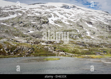 Mountain scenery in Jotunheimen National Park in Norway Stock Photo