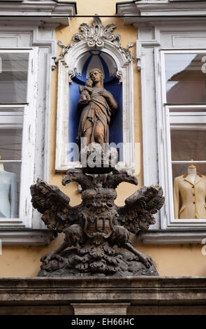 Imperial eagle emblem in Graz, Styria, Austria on January 10, 2015. Stock Photo