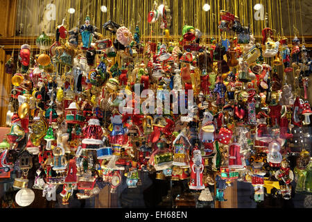 Christmas decoration shop in Graz, Styria, Austria on January 10, 2015. Stock Photo