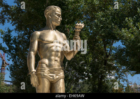 Statue, Monument To The Fallen Heroes For Macedonia, Skopje Stock Photo