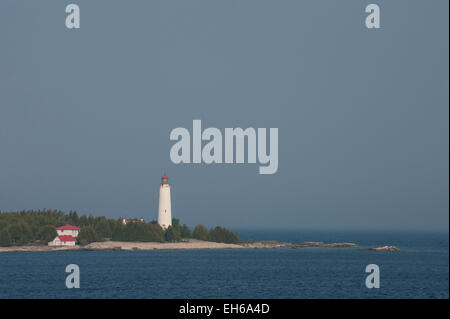 Cove Island Lighthouse, Fathom Five National Marine Park, Lake Huron / Georgian Bay, Ontario. Stock Photo