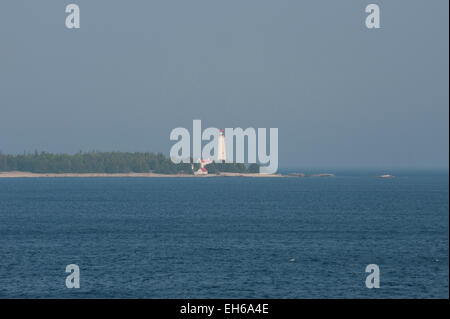 Cove Island Lighthouse, Fathom Five National Marine Park, Lake Huron / Georgian Bay, Ontario. Stock Photo