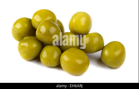 Close up of some peas isolated on white background Stock Photo