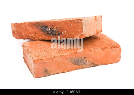 two bricks on a white background Stock Photo