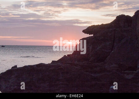 Sunset at the in Phu quoc, Vietnam Stock Photo