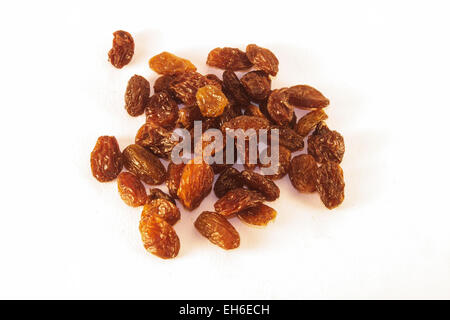 A lot of raisin, isolated on white background Stock Photo