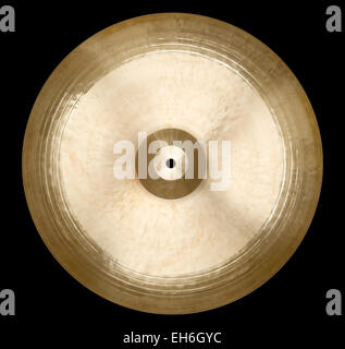 Isolated single cymbal on black Stock Photo