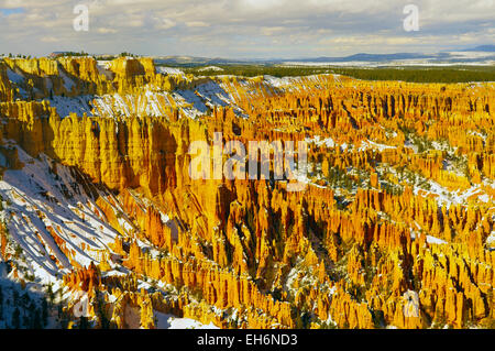 Bryce Canyon National Park in winter with snow, Utah, United States. Stock Photo