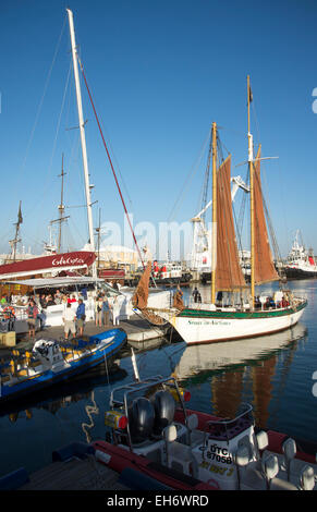 Evening cruises departing the Waterfront in Cape Town South Africa Stock Photo