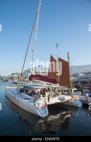 Evening cruises departing the Waterfront in Cape Town South Africa Stock Photo