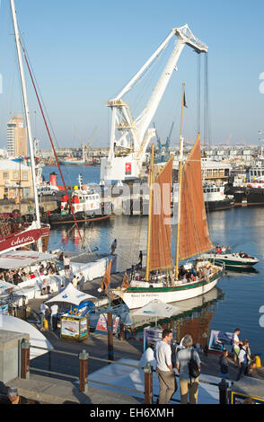 Evening cruises departing the Waterfront in Cape Town South Africa Stock Photo