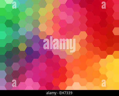 abstract colorful geometric vector background, hexagon pattern Stock Photo