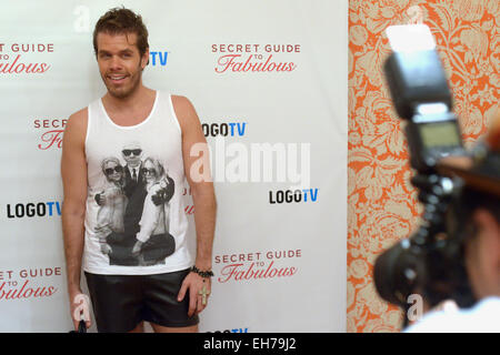 Logo TV premiere party for 'Secret Guide to Fabulous' at the Crosby Street Hotel in New York City - Arrivals Featuring: Perez Hilton Where: Manhattan, New York, United States When: 04 Sep 2014 Stock Photo