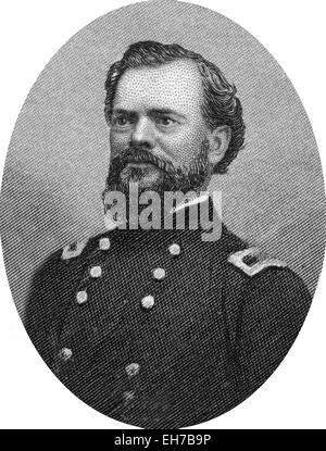 Engraving of Union Major General James Birdseye McPherson Stock Photo
