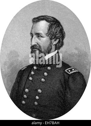 Engraving of Union Major General William Starke Rosecrans Stock Photo