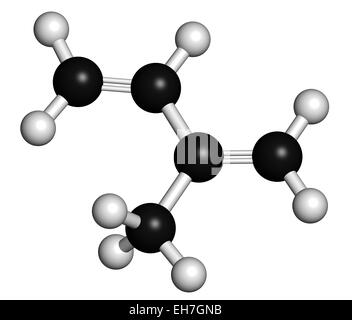 Chemical structure of isoprene, rubber (polyisoprene) building block ...