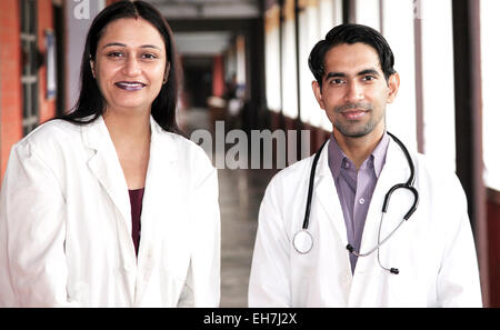 Young doctor visit in Hospital Stock Photo