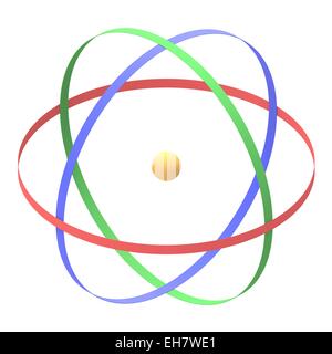 Atomic structure. Conceptual computer artwork representing the ...