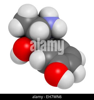 Metaraminol hypotension drug molecule Stock Photo