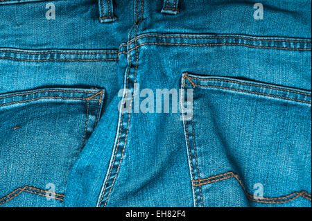 blue jeans trousers detail Stock Photo