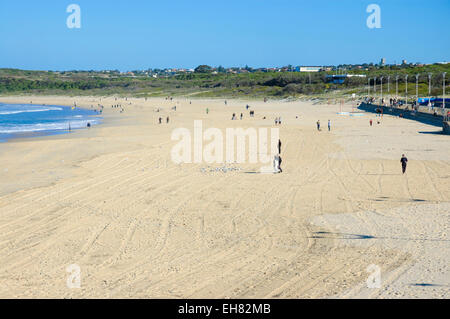 Maroubra Beach in Sydney's south eastern suburbs, Australia, looking south - and looking empty! Stock Photo