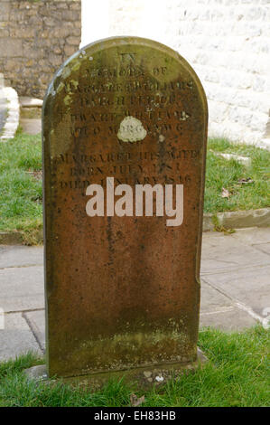 Grave of the wife and daughter of Edward Williams better known by the Bardic title of Iolo Morganwg, Llantwit Major, Glamorgan. Stock Photo