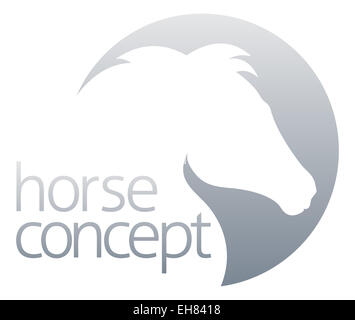 An illustration of an abstract horse circle concept design Stock Photo