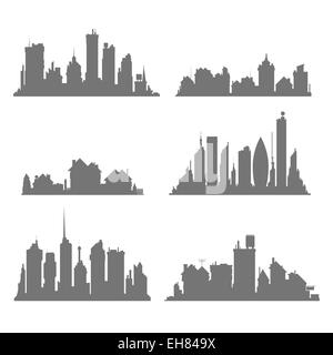 City silhouettes Stock Photo