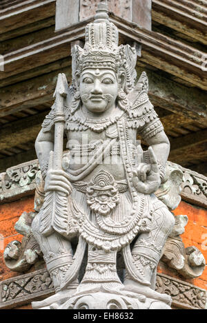 Pura Taman Ayun Temple, Sculptures of the Bale basement (Wood pavilion), Mengwi, Bali, Indonesia, Southeast Asia, Asia Stock Photo