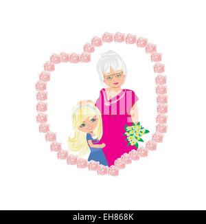Happy Grandmas Day Stock Vector