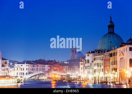 Santa Lucia Basilica, Grand Canal, Venice, UNESCO World Heritage Site, Veneto, Italy, Europe Stock Photo