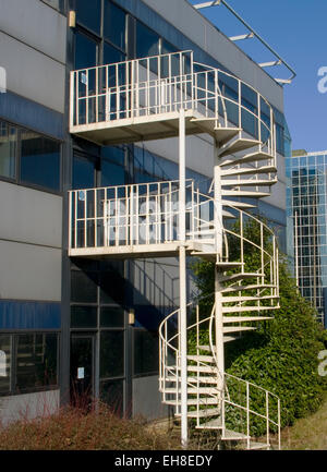 Spiral metal Staircase Stock Photo