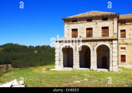 Floristella, ancient sulfur mine in Sicily Stock Photo