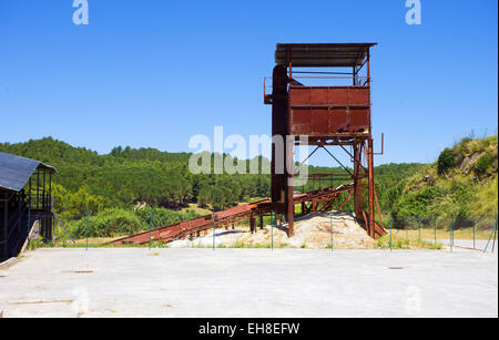 Floristella, ancient sulfur mine in Sicily Stock Photo