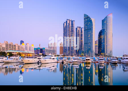 Busan, South Korea cityscape at Haeundae. Stock Photo