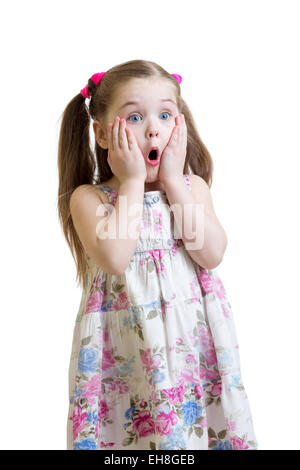 Amazed girl closeup portrait Stock Photo