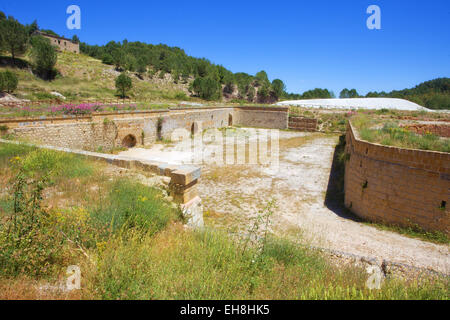 Floristella, ancient sulfur mine in Sicily Stock Photo