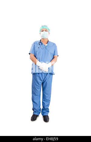 1 indian Senior Adult Man Surgeon doctor standing Stock Photo