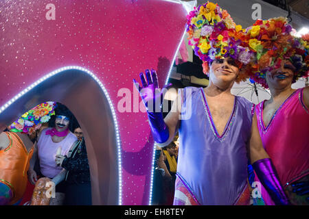 Sitges Carnival 2015.  The Sitges Carnival is known as one of the greatest in Spain. This year the carnival will be held from Fe Stock Photo