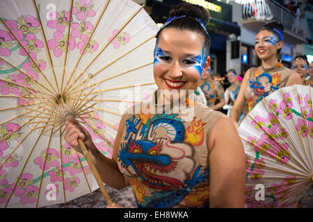 Sitges Carnival 2015.  The Sitges Carnival is known as one of the greatest in Spain. This year the carnival will be held from Fe Stock Photo