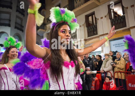 Sitges Carnival 2015.  The Sitges Carnival is known as one of the greatest in Spain. This year the carnival will be held from Fe Stock Photo