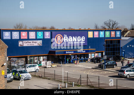 The Range is a British home, garden and leisure retailer. Southend on Sea, Essex, UK  branch in Queensway estate development area Stock Photo