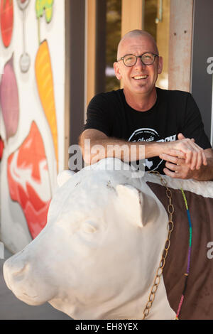 owner Jeff Olsson, Industrial Eats, Buellton, California Stock Photo