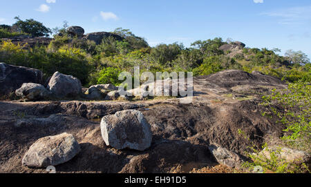 Rocky Outcrops in Yala National Park, Sri Lanka Stock Photo